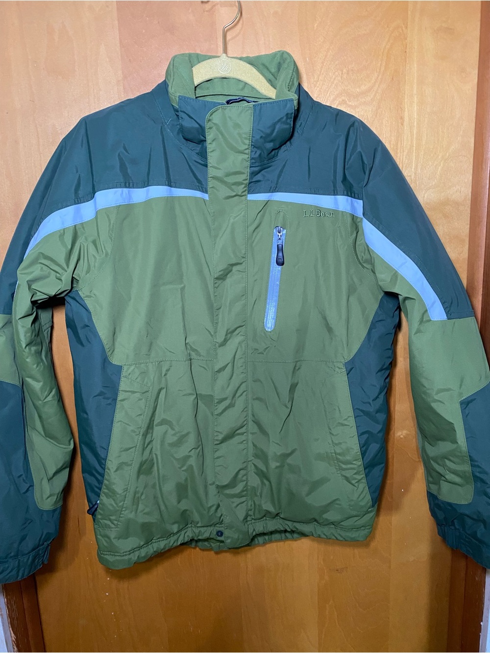 L.L. Bean Olive Green Fleece-Lined Jacket